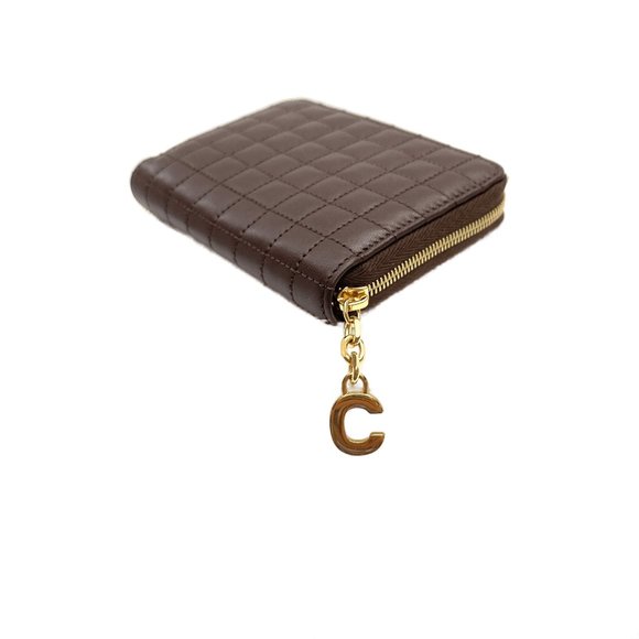 AUC $590 Celine C-Charm Quilted CALFSKIN Compact Zip Wallet New in the box - Picture 5 of 16